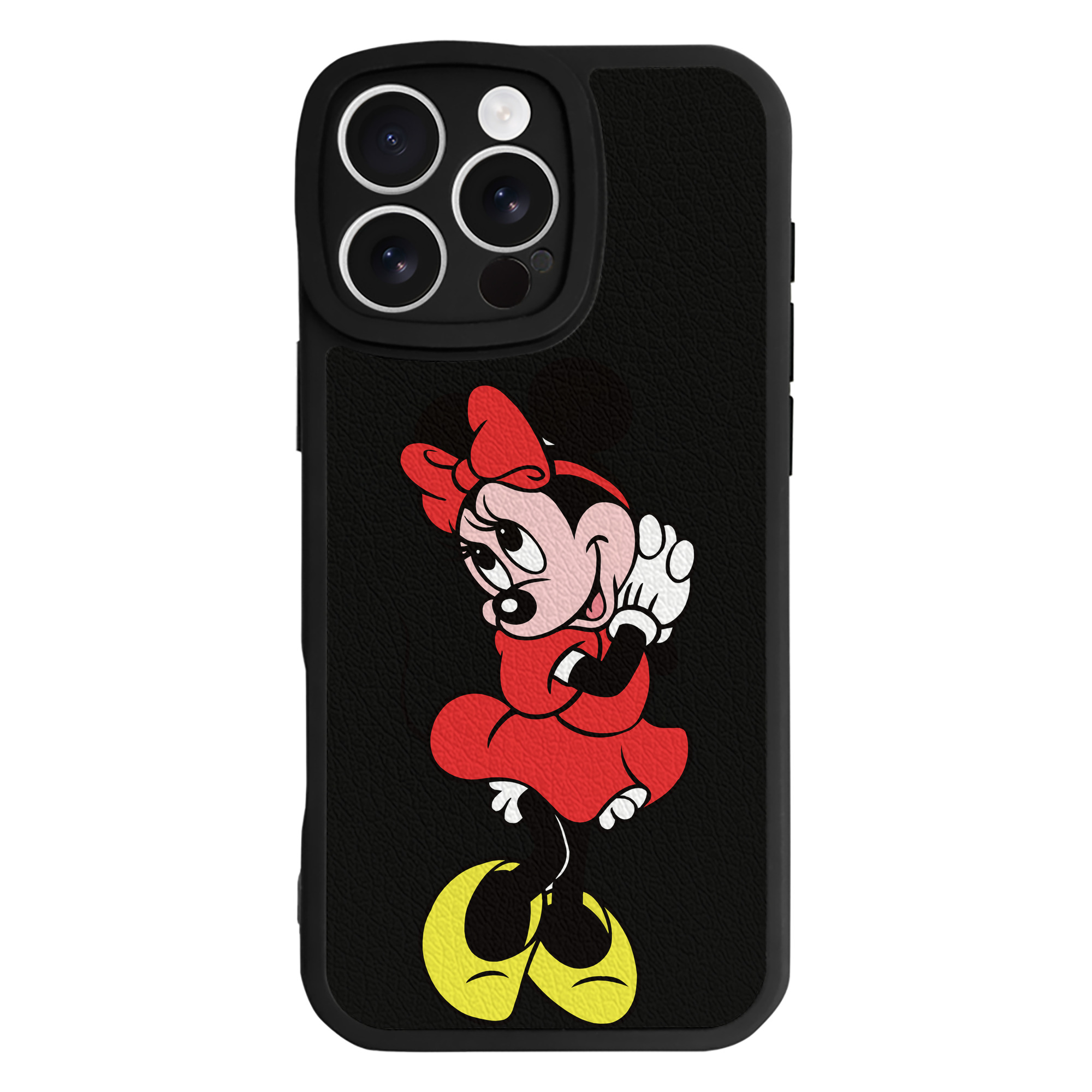 （画像用） ミッキーマウス Mickey Mouse 【iPhone 16シリーズ対応】シリコンスマホケース（レザー調） 材質：シリコン